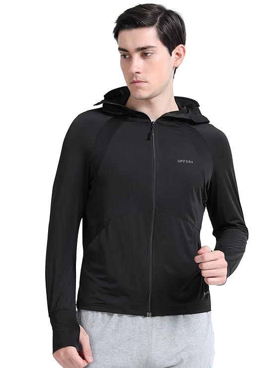 Men's UV Protection Sun Screen Jacket, Sun Protection Clothing, Lightweight with UPF 50+ Protection for Outdoors