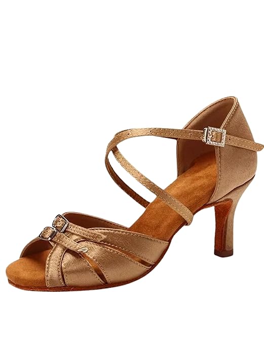 Women Latin Dance Shoes Sandals for Salsa, Tango, Ballroom Performance or Practice
