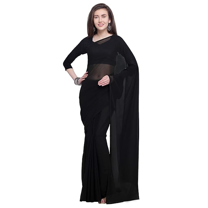 Sarees Georgette with Blouse Piece Saree