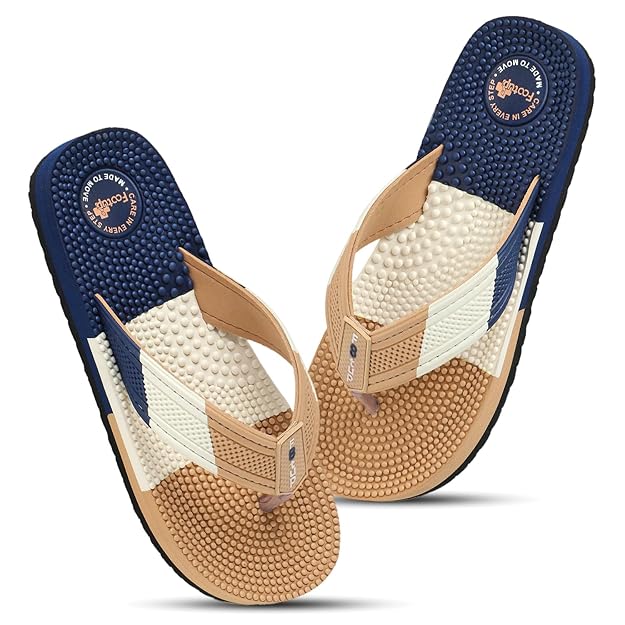 Men’s Acupressure Massage Slippers | Orthopedic Comfort Sandals with Anti-Skid Sole & Foot