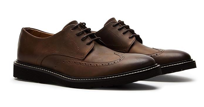 Mens Smart Casual Derby Leather Shoes