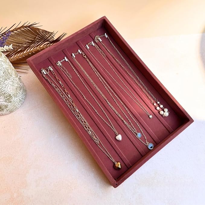 New Chain Bracelet Tray with Hooks to Organize Chains Necklace and bracelets | Big Pink
