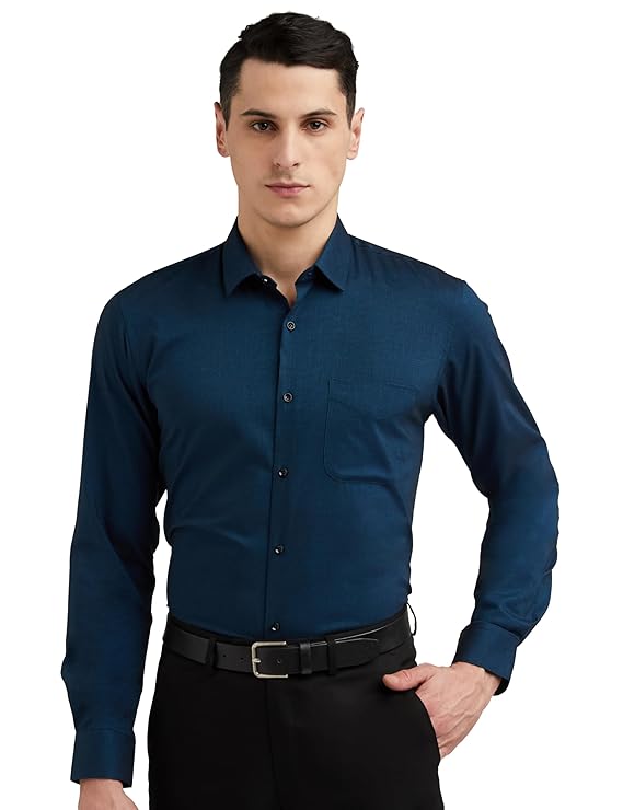 Men's Everyday Solid Slim Fit Full Sleeve Formal Shirt | Cotton-Rich