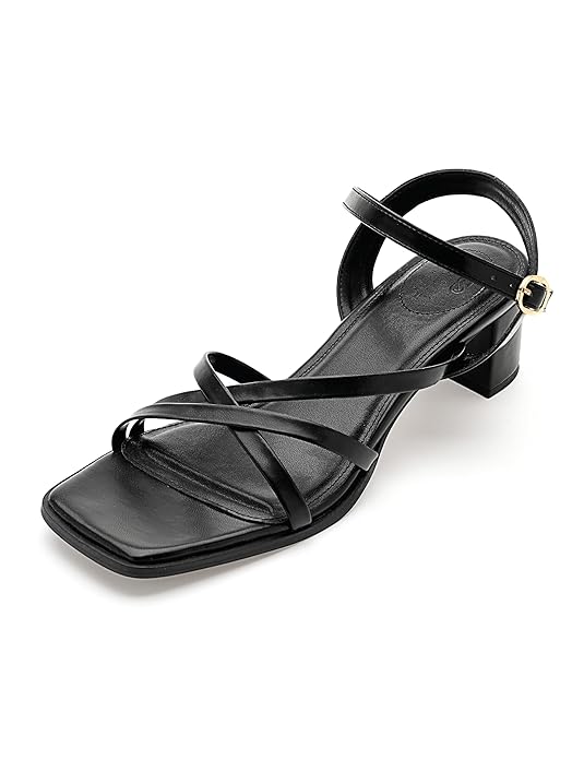 Women's 'Desk to Dinner' Open Toe Sandals (Ortholite Insole|Stylish Heels)