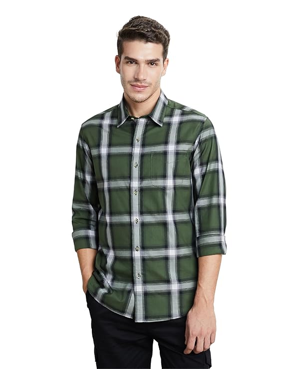 Men Stylish Checkered Shirt-Regular Fit | Full Sleeve | Pure Cotton