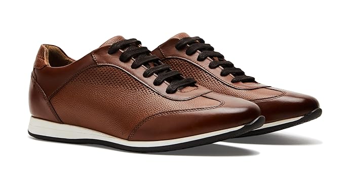 Mens Smart Casual Leather Sneakers