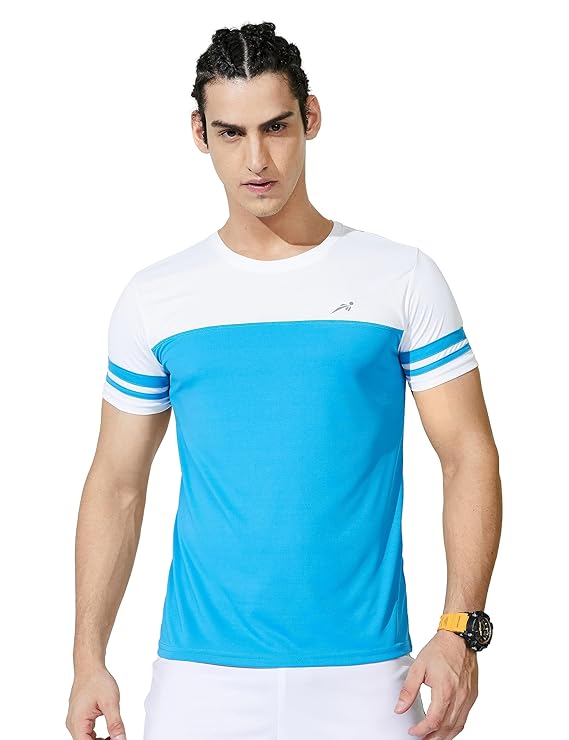 Symbol Men's Color Block Active Regular Fit Sports T-Shirt | Round Neck | Half Sleeve