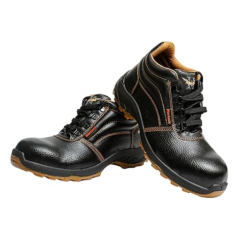 Workout Dual Density Black PVC Safety Shoe (9 UK)